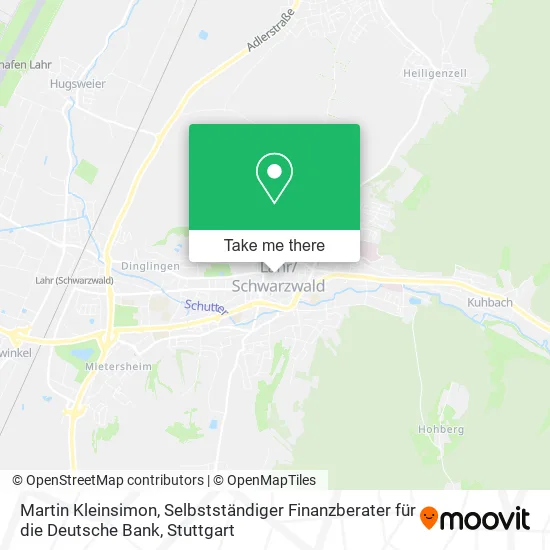 Карта Martin Kleinsimon, Selbstständiger Finanzberater für die Deutsche Bank