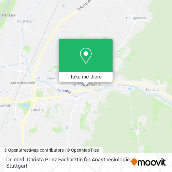 Карта Dr. med. Christa Prinz Fachärztin für Anästhesiologie