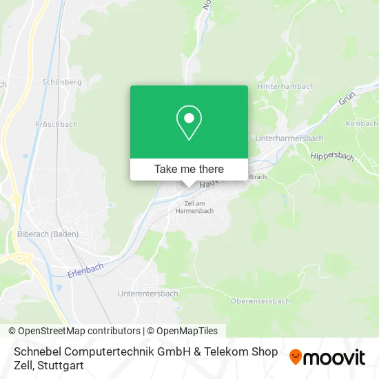 Карта Schnebel Computertechnik GmbH & Telekom Shop Zell