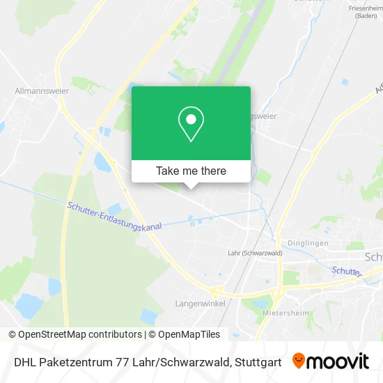 Карта DHL Paketzentrum 77 Lahr / Schwarzwald
