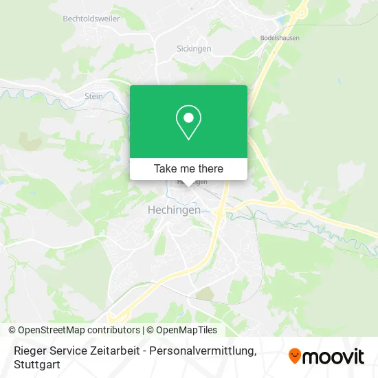 Карта Rieger Service Zeitarbeit - Personalvermittlung