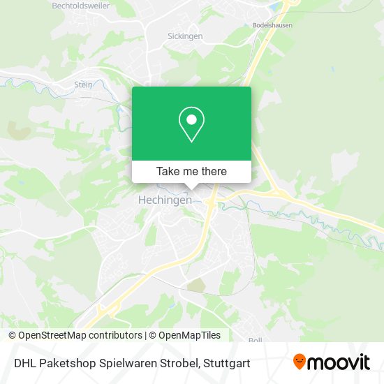 Карта DHL Paketshop Spielwaren Strobel
