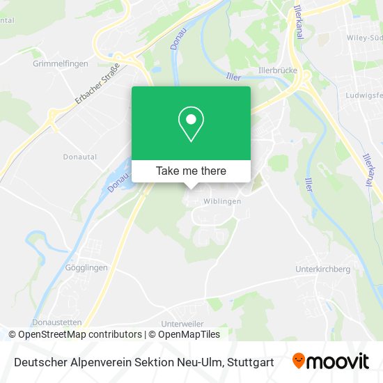 Deutscher Alpenverein Sektion Neu-Ulm map