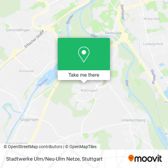 Карта Stadtwerke Ulm/Neu-Ulm Netze
