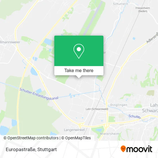 Карта Europastraße