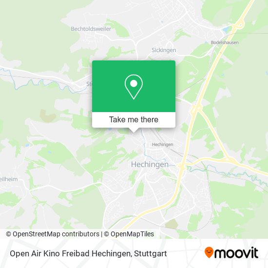 Open Air Kino Freibad Hechingen map