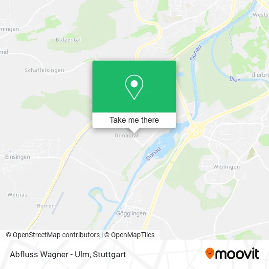Карта Abfluss Wagner - Ulm