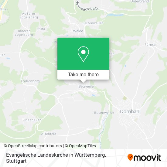 Evangelische Landeskirche in Württemberg map