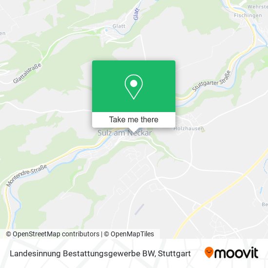 Landesinnung Bestattungsgewerbe BW map