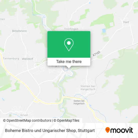 Карта Boheme Bistro und Ungarischer Shop