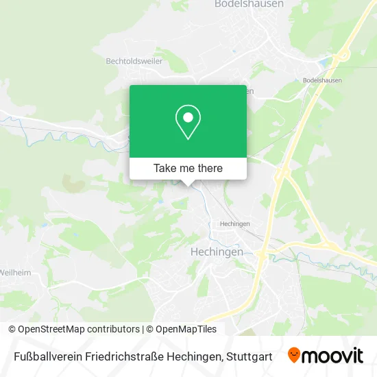 Карта Fußballverein Friedrichstraße Hechingen