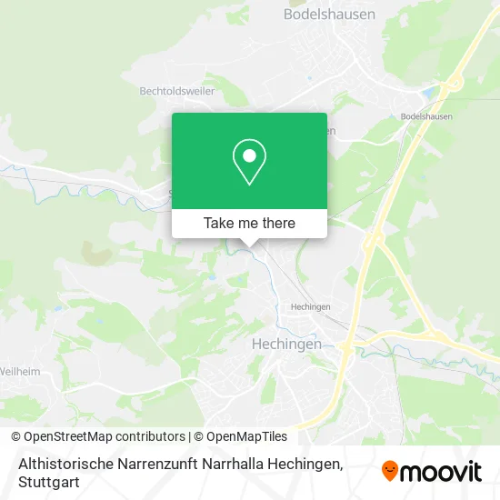 Карта Althistorische Narrenzunft Narrhalla Hechingen
