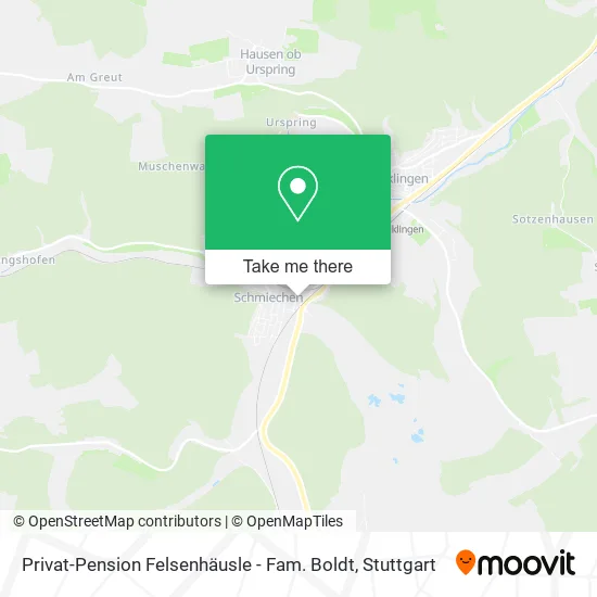 Карта Privat-Pension Felsenhäusle - Fam. Boldt