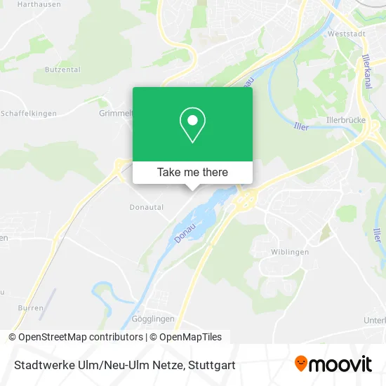 Карта Stadtwerke Ulm/Neu-Ulm Netze