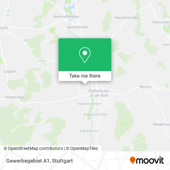 Карта Gewerbegebiet A1