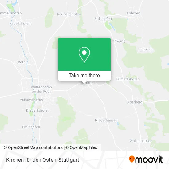 Карта Kirchen für den Osten