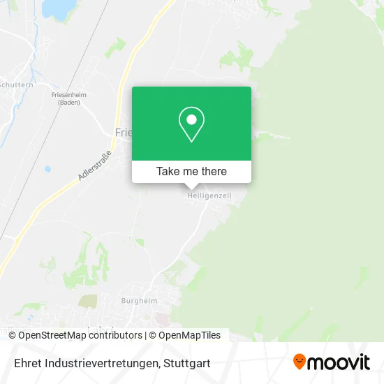 Карта Ehret Industrievertretungen