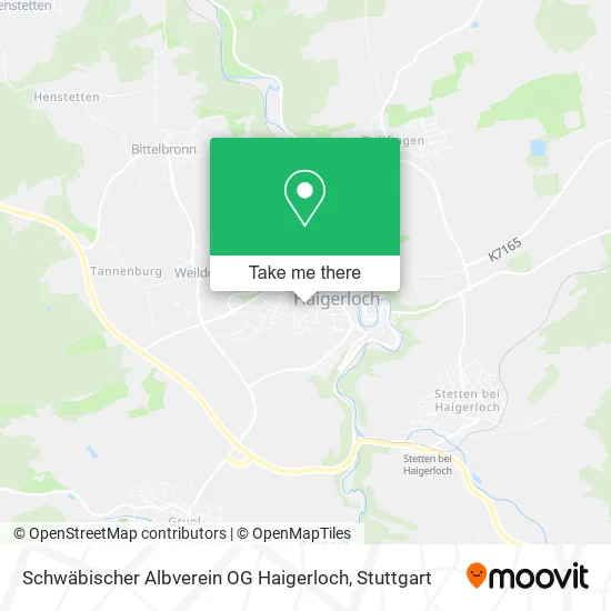 Карта Schwäbischer Albverein OG Haigerloch