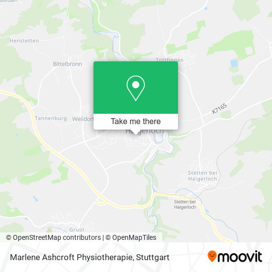 Marlene Ashcroft Physiotherapie map