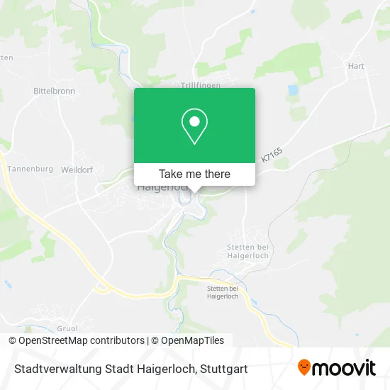 Карта Stadtverwaltung Stadt Haigerloch