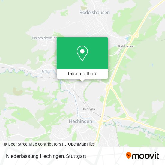 Карта Niederlassung Hechingen