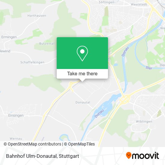 Bahnhof Ulm-Donautal map