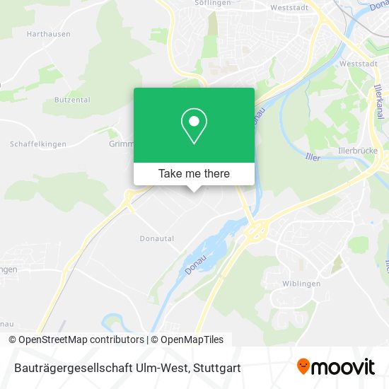 Bauträgergesellschaft Ulm-West map