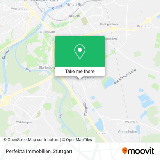 Perfekta Immobilien map