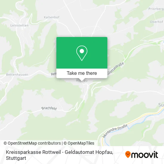 Карта Kreissparkasse Rottweil - Geldautomat Hopfau