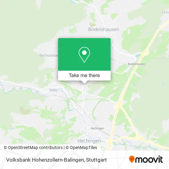 Карта Volksbank Hohenzollern-Balingen