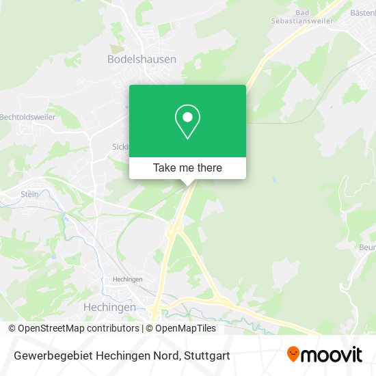 Gewerbegebiet Hechingen Nord map