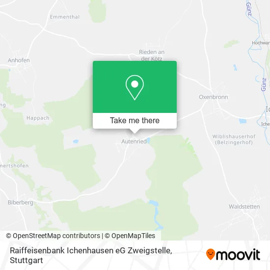 Карта Raiffeisenbank Ichenhausen eG Zweigstelle