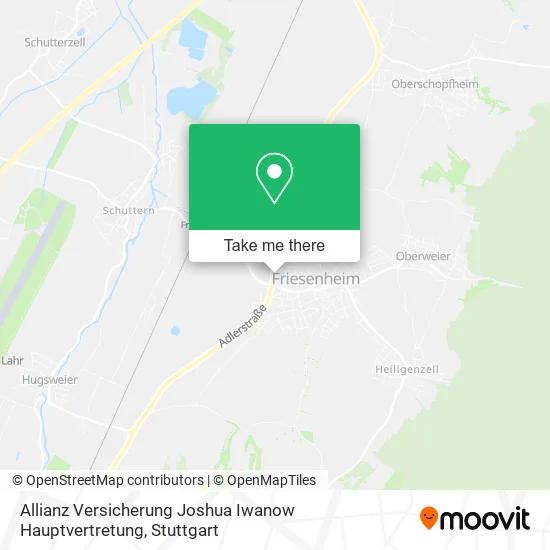 Карта Allianz Versicherung Joshua Iwanow Hauptvertretung