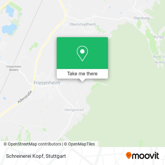 Schreinerei Kopf map