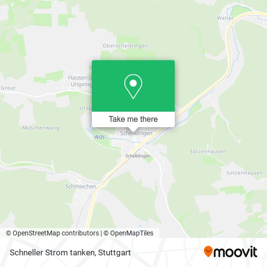 Schneller Strom tanken map