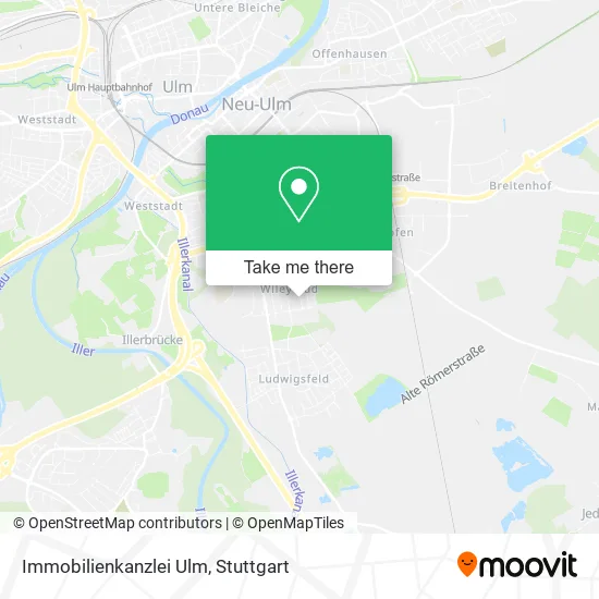 Карта Immobilienkanzlei Ulm