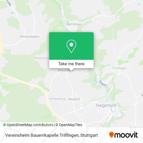 Vereinsheim Bauernkapelle Trillfingen map