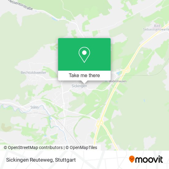 Sickingen Reuteweg map