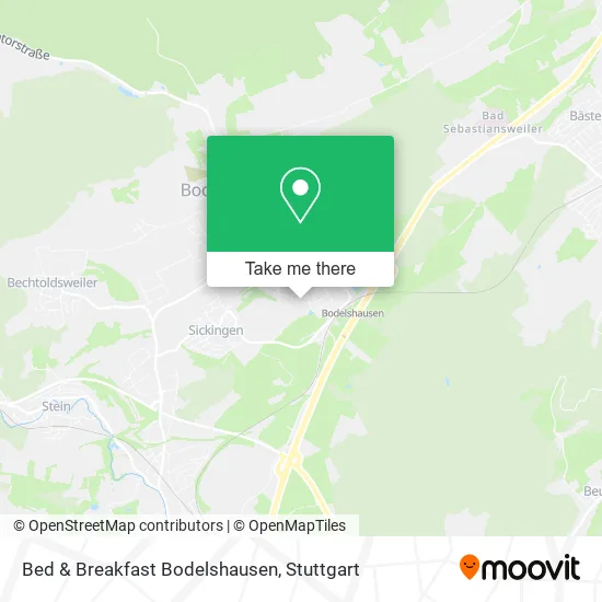 Карта Bed & Breakfast Bodelshausen