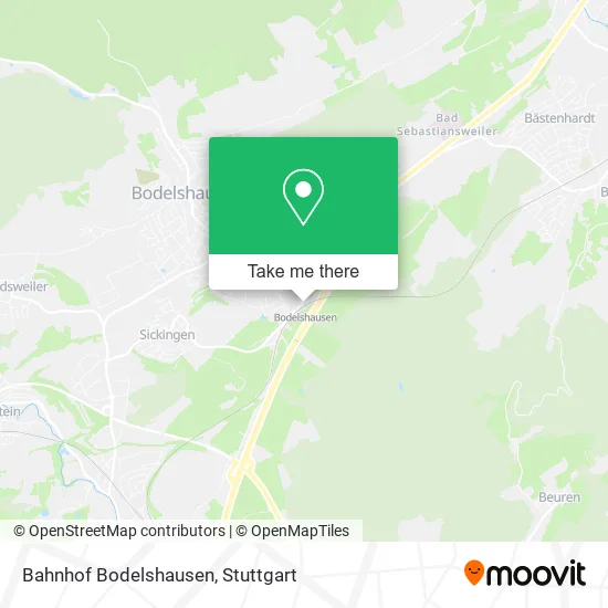Bahnhof Bodelshausen map