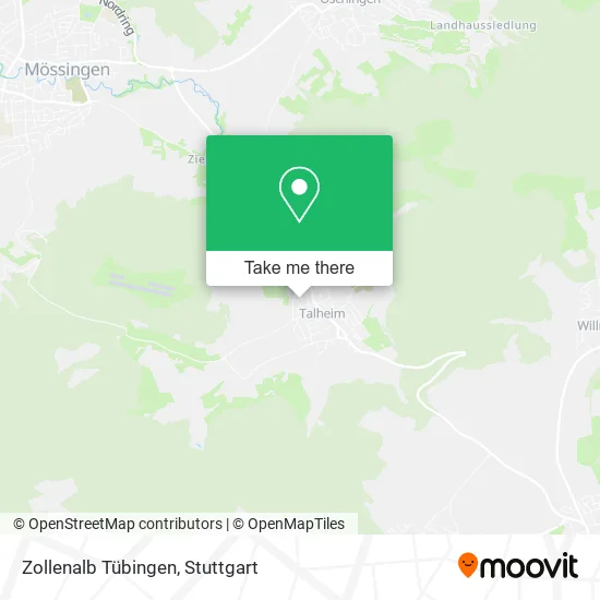 Карта Zollenalb Tübingen
