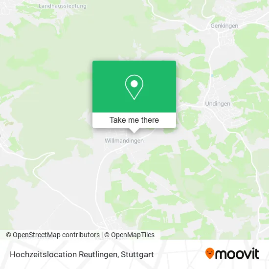 Карта Hochzeitslocation Reutlingen