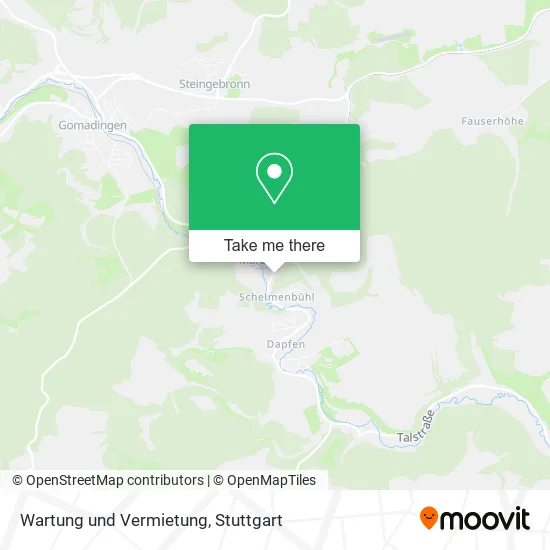 Карта Wartung und Vermietung