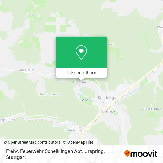 Карта Freiw. Feuerwehr Schelklingen Abt. Urspring