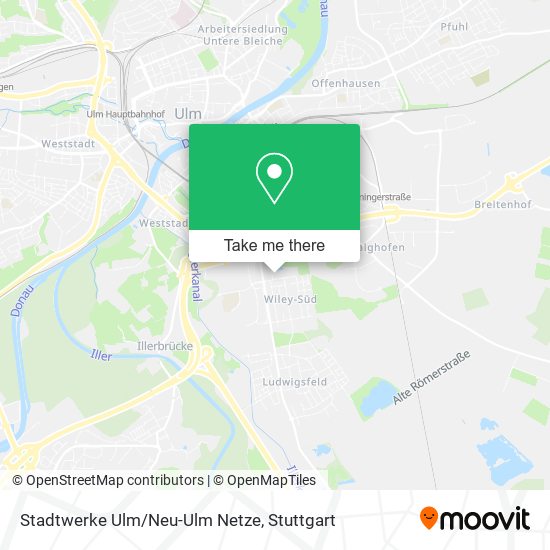 Карта Stadtwerke Ulm/Neu-Ulm Netze