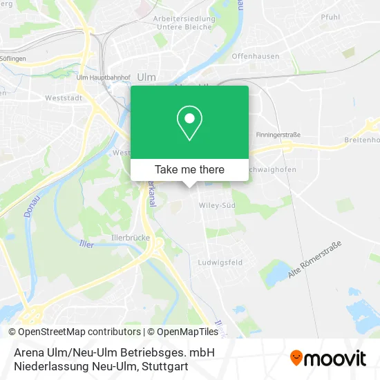 Карта Arena Ulm / Neu-Ulm Betriebsges. mbH Niederlassung Neu-Ulm