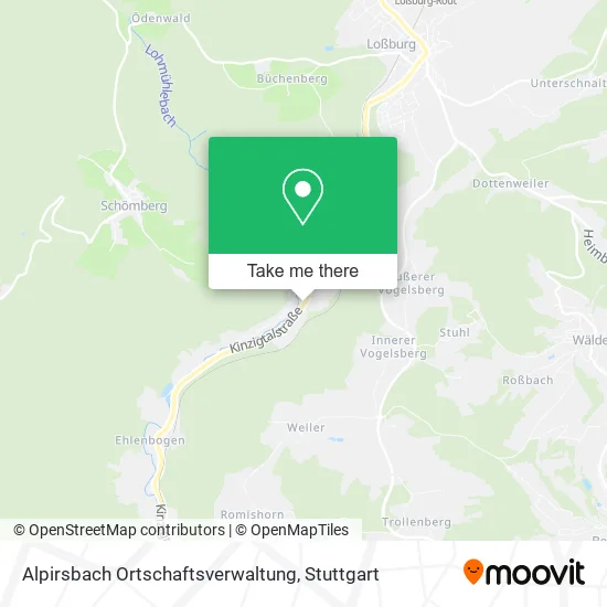 Карта Alpirsbach Ortschaftsverwaltung