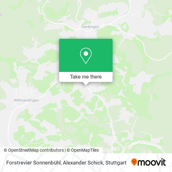 Forstrevier Sonnenbühl, Alexander Schick map