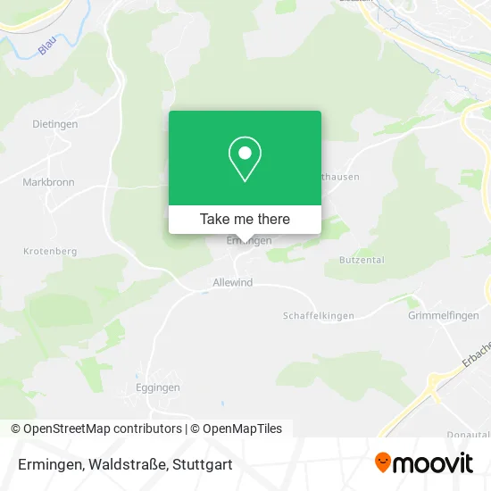 Карта Ermingen, Waldstraße