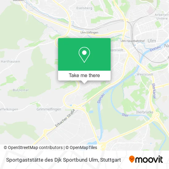 Карта Sportgaststätte des Djk Sportbund Ulm